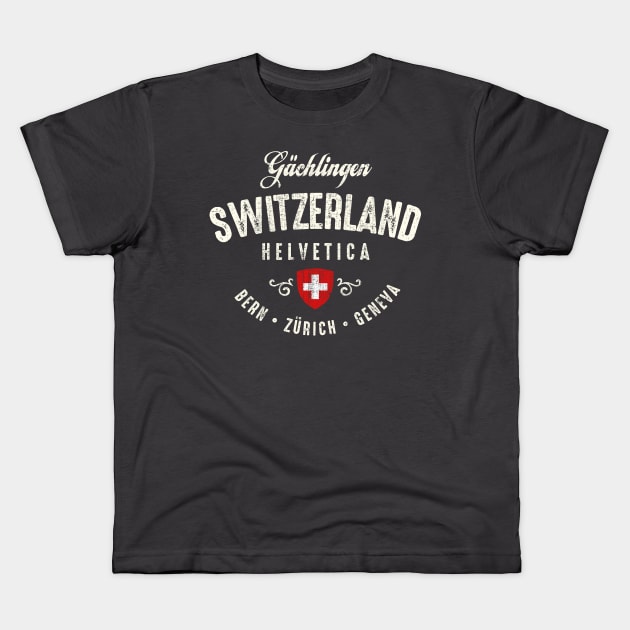 Switzerland Helvetica Bern Zurick Geneva Kids T-Shirt by Designkix